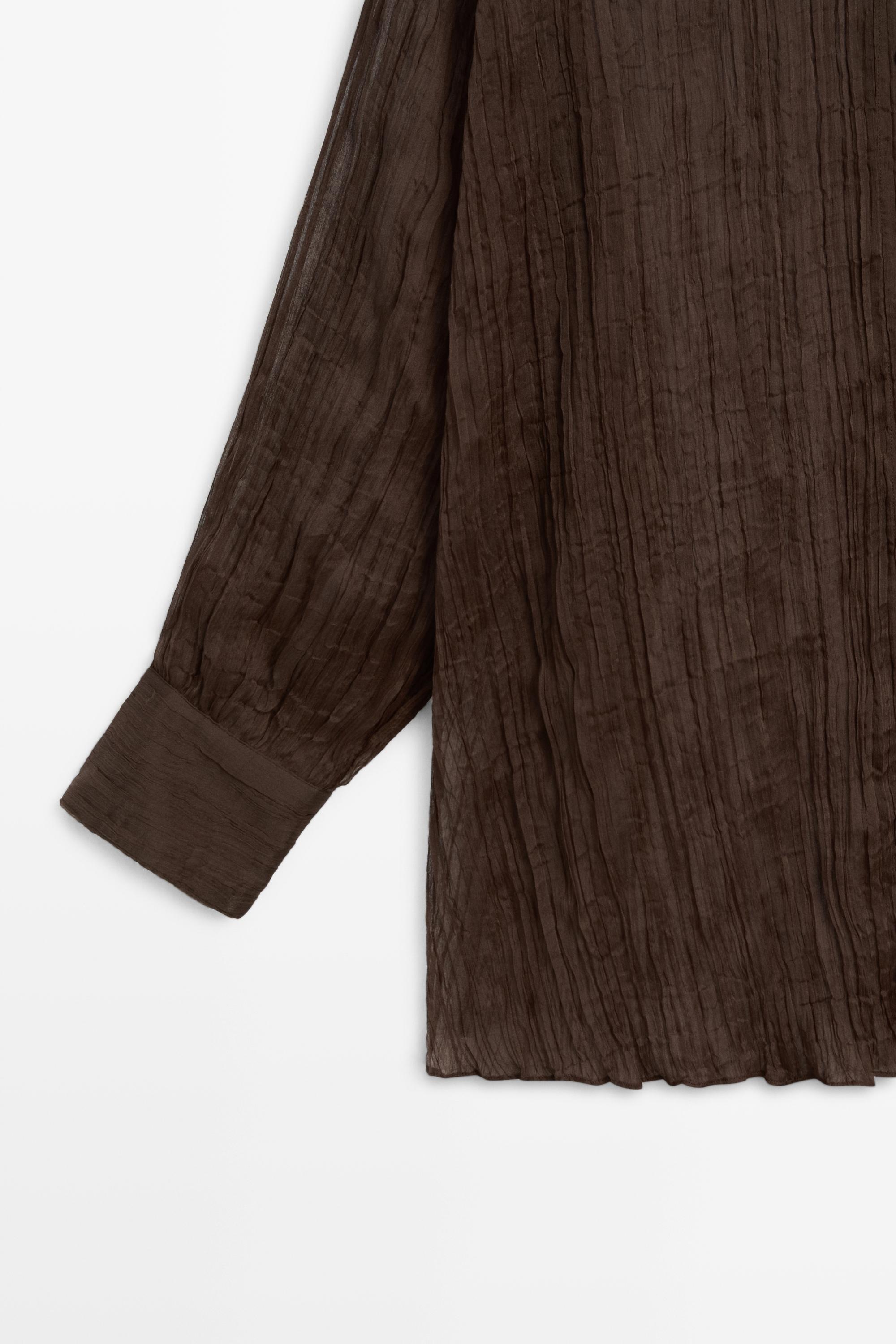 Pleated total look shirt